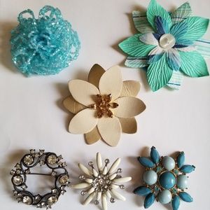 Set of 6 brooches